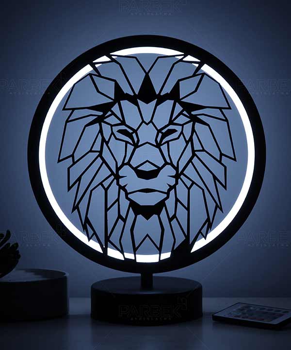 aslan model masa lambası