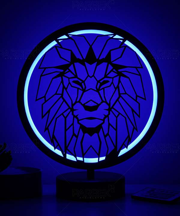 aslan model masa lambası