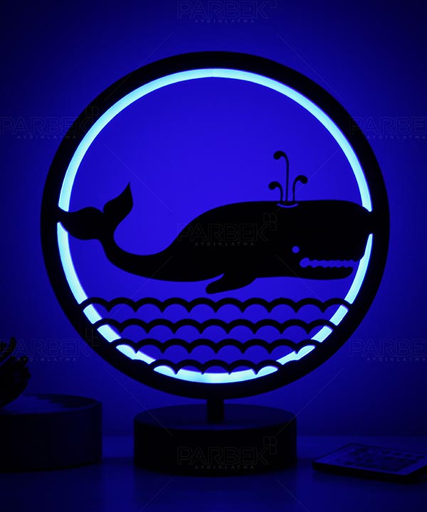 balina model masa lambası