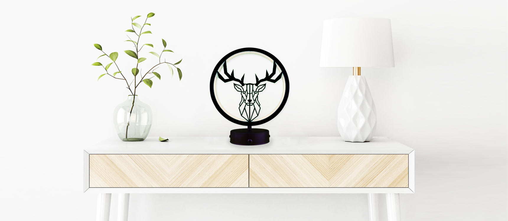 parbek geyik model masa lambası